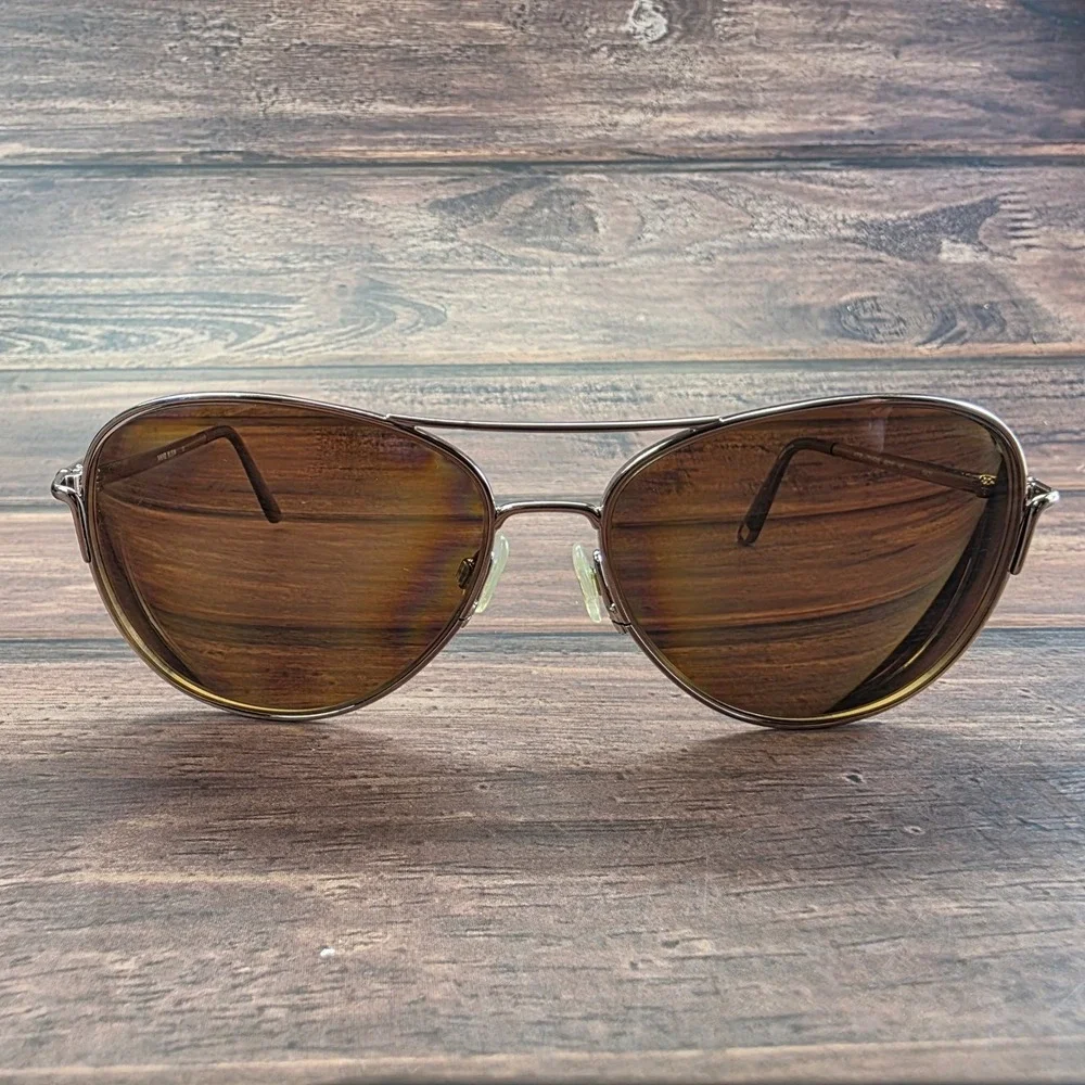 Anne Klein AK7070 Rose Gold Aviator Sunglasses Brown ‎ 59-15-140 FRAMES ONLY